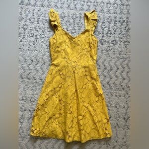 Yellow Lace Sweetheart Sundress